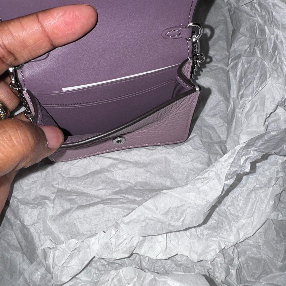 Coach Lilac/Purple Pebbled Leather Mini Crossbody Wallet***PRICE IS FIRM*** - Picture 5 of 5